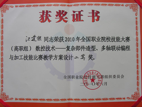 获奖证书